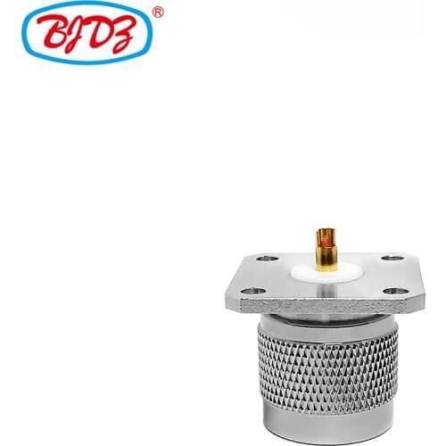 Free Shipping 5PCS N Type Male/Plug 4 Hole Flange Solder RF Coaxial Connector