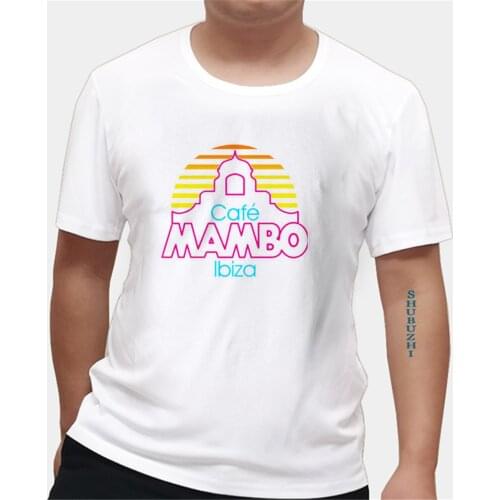 Free shipping New Fashion Cafe Mambo Ibiza Mens tshirt shubuzhi Summer cotton Printing T Shirt Free Shipping euro size