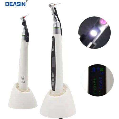 Wireless Dental LED Mini Endo Motor Treatment Root Canal Therapy Instrument Cordless with 16:1 Reduction Contra Angle