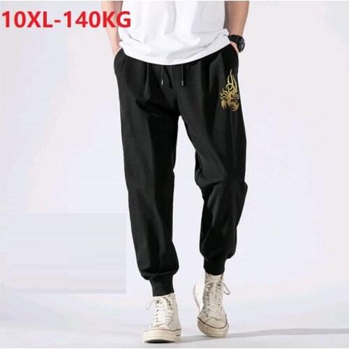 Summer men big sales sports sweatpants korea style large size 7XL 8XL 9XL 10XL pants elasticity cheap home pants loose Trousers