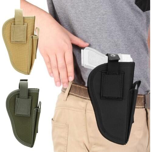 Left Right Hand Waist Gun Holster Bag Case Hunting Concealed Belt Metal Clip Adjustable Universal Holsters Hunting supplies