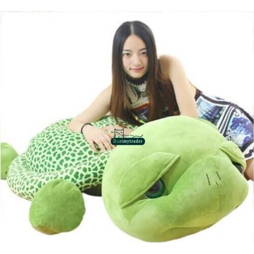 Dorimytrader 59'' / 150cm Lovely Stuffed Soft Giant Animal Tortoise Turtle Toy Birthday Gift for Babies Free Shipping DY60662