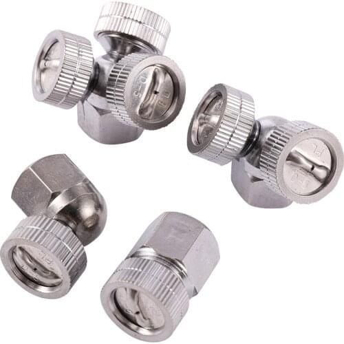 1/4" High Pressure Sprayer Nozzle Irrigation Spray Fan-Shaped Fine Mist Sprinkler Garden Dust Removal Cooling System Spray 2pcs