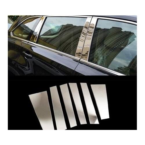 For Toyota Highlander Kluger 2014 2015 2016 2017 Window Chrome Pillar Post Cover Trim Molding Garnish Accent Sicker Styling