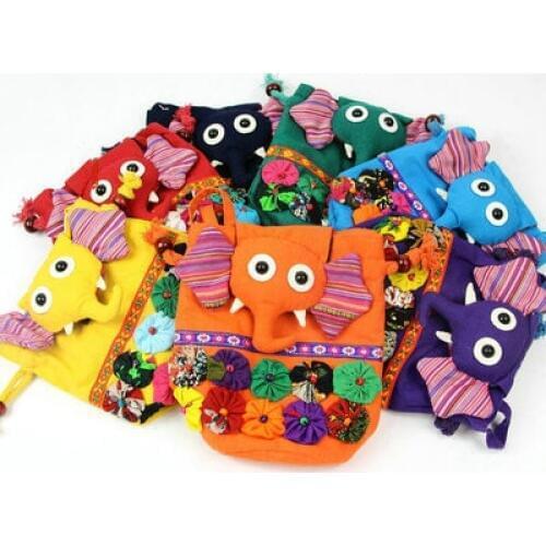 Fashion Animal Appliques Children bags!Hot kids Gift Patchwork Preppy Style Small Shoulder bags All-match students Cute Carrier