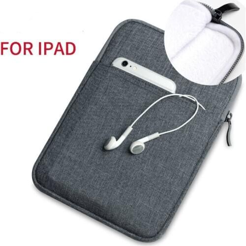 Soft Protective Zipper Bag Pouch For IPad Apple Mini 5 4 3 2 8inch Tablet case Cotton Fabric Drop Resistance E-Book Reader Case