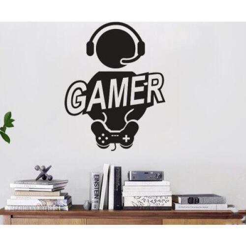 GAMER Wall Stickers Individual Creative Playing Games With Villains University Dormitory Living Room Decoration Wall Pictures