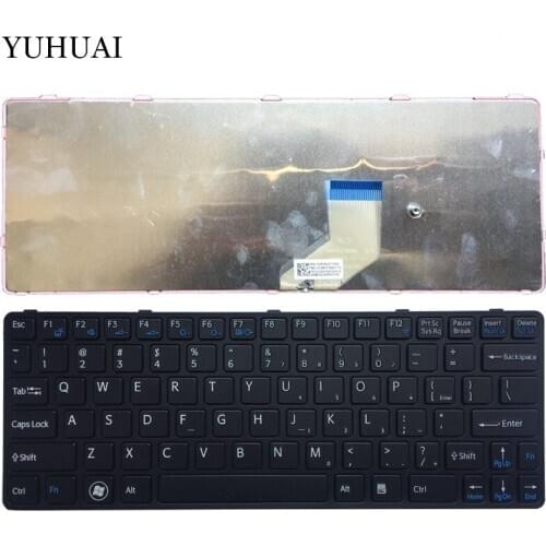 New US Keyboard for SONY VAIO SVE11 SVE111 SVE11113FXB SVE11115EG SVE111 15ELW Laptop Layout Black With Frame