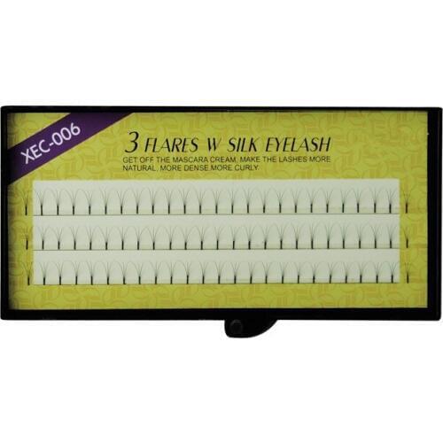 One Tray Professional W Shape 3 Flare Hair Faux Mink False Eyelashes Individual Cluster Eyelash Extension By Free Shipping
