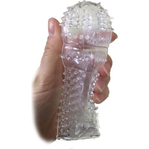 Sex Crystal Penis Extender Enlarger Sex Toys Dildo Penis Pump Sleeve Delay Ejaculation G-Spot Stimulator Condom Sex Toys For Man