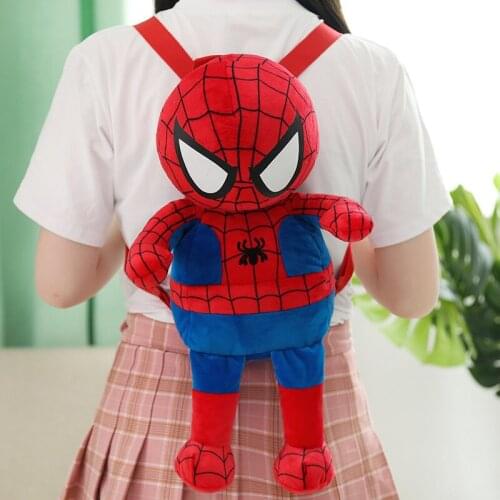 Disney Cartoon Avengers Spider-Man Iron Man Doll Doll School Bag Little Girl Cute School Bag Childrens Holiday Gift
