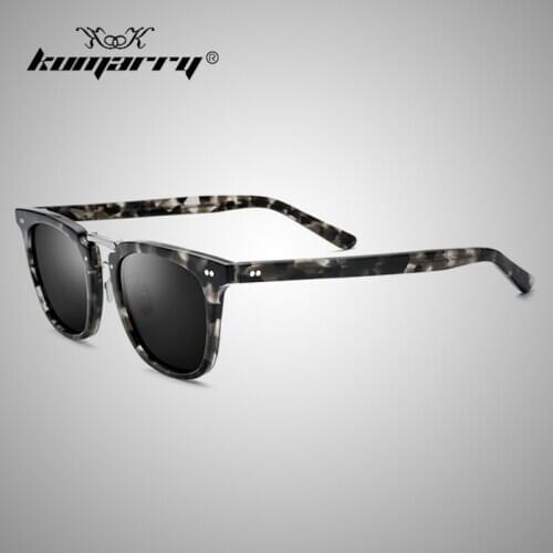 KUMARRY Vintage Square Polarized Sunglasses Men/Women High Quality Sheet Material Frame Drivers Outdoor Glasses UV400 5A KTM043