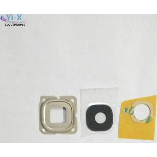10PCS/Lot Rear Back Camera Glass Lens with Metal Frame For Samsung Galaxy C5 C7 Repair Parts