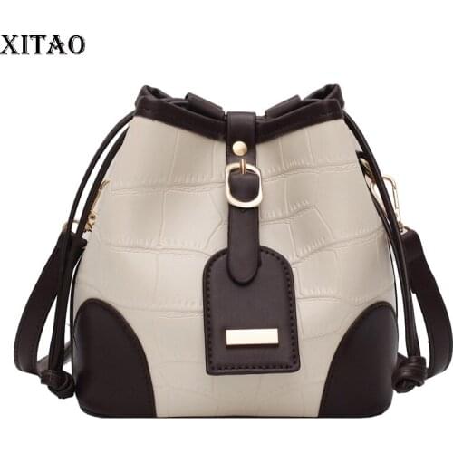 XITAO Crocodile Pattern Bags Fashion New Women Patchwork Small Fresh 2021 Autumn Minority Elegant New Popular Texture GWJ0432