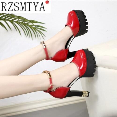 Women Pumps Spring Summer Rhinestone High Heels Shoes Platform Thick Cheongsam High Heels Bottom Office