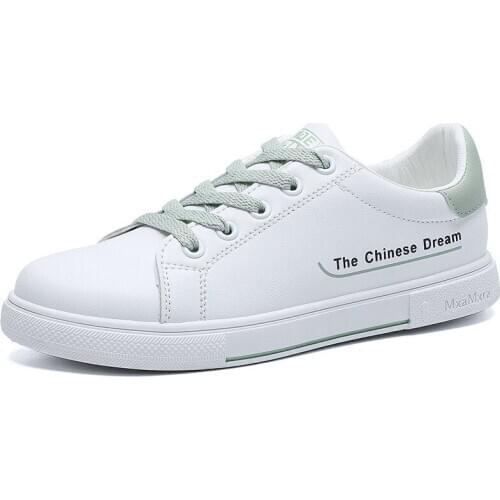 2021 spring new shallow mouth white shoes lace-up lazy shoes ins Korean women running sneakers shoes women trend walking shoes