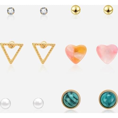 ZJCHAO Stud Earrings