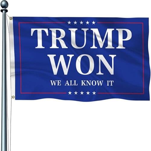 1 Pc Trump Won Flag We All Know It Two Brass Grommets Outdoor decoration