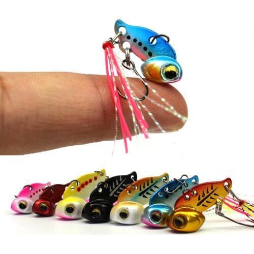 1pc Metal VIB Lures Vibrations Spoon Fishing Lure Crankbait With Hook Artificial Bait Lure 3D Eye Bait Fishing Accessories