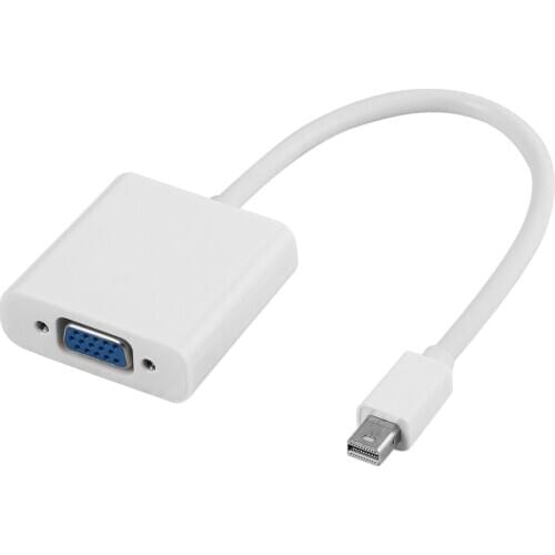 1Pcs Mini Displayport Display Port Dp Naar Vga Adapter Kabel Voor Apple Voor Macbook Air Voor Imac Mac mini Adapter Kabel Wit