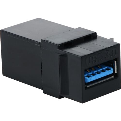 1pc USB 3.0 Keystone Jack Inserts USB Adapters Cable interface Coupler Female to Female Connector Extension