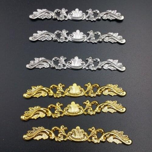 10pcs/lot 11*75mm copper Metal Filigree Slice Charms base Setting Jewelry DIY Components Packaging ornament Craft decoration