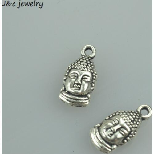 15 pcs free shipping Retro silver color charms diy metal Buddha pendant for necklace&bracelets jewelry making 16*8 mm T30