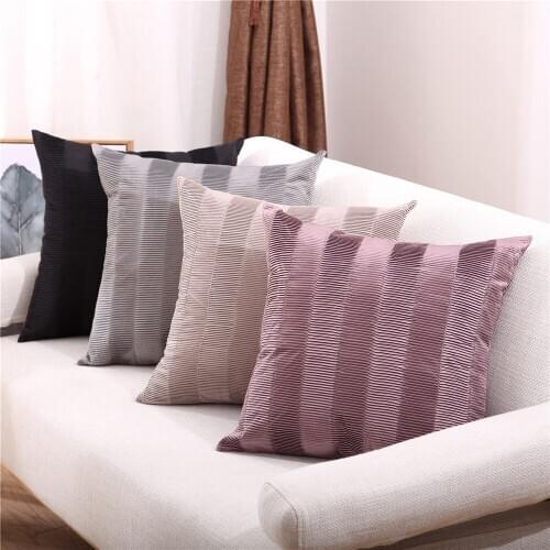 Folds Striped Cushion Covers 45x45 cm 2 Pieces Elegant Square Pillow Cover for Living Room Hotel Party Custom Made Pillowcases