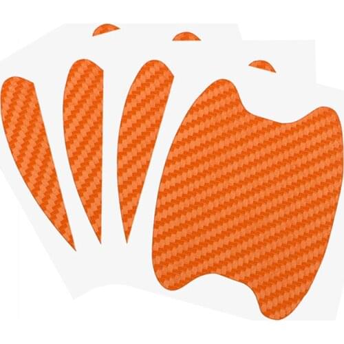 4Pcs Universal Carbon Fiber Auto Door Handle Film Stickers Car Handle Anti Scratch Stickers Fashion Car Decorative Accessories