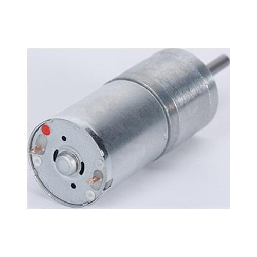 JGA25-370 Dc Motor 6v 12v 24v 25mm Diameter Gear Box 25mm*4mm Central Long Shaft Low Speed Rpm Metal Geabox Brush Gearmotors