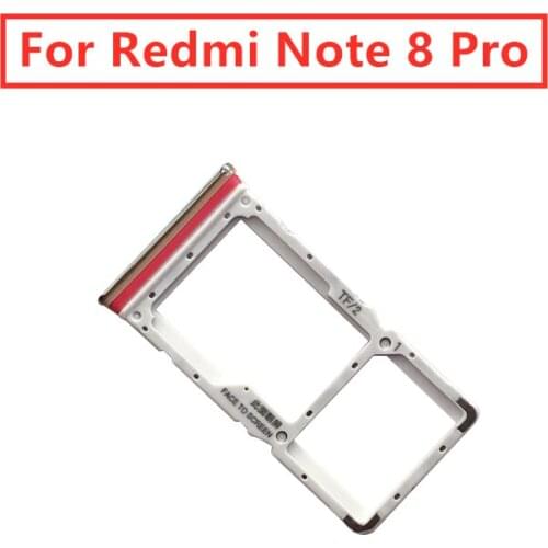 For Xiaomi redmi note 8 pro Card Tray Holder SIM Card Micro SD Card Slot Adapter Replacement Repair Spare Parts