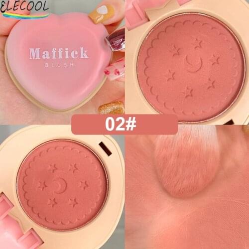 ELECOOL Face Blusher Peach Cream Makeup Palette Cheek Contour Blush Cosmetic Mineral Lightweight Blusher Natural Rouge Tint