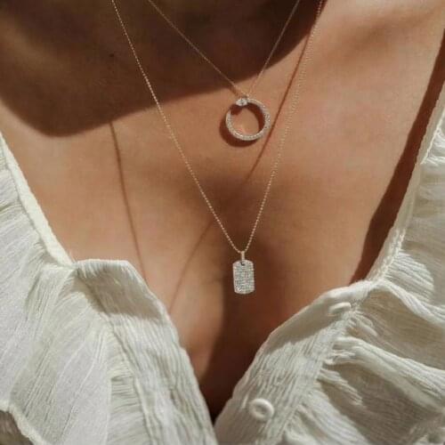 HIBRIDE Trendy Dainty Chokers Necklace for Women Geometric Design Stacks Necklaces Girlfriend Party Accessories bijoux P67