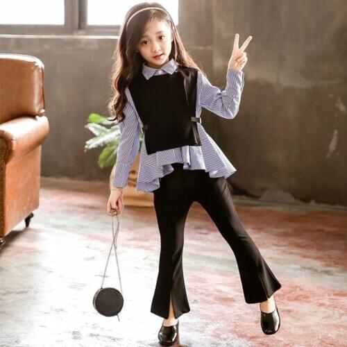 Girls Suit Spring Autumn Baby Girls Clothing Sets Long Sleeve t-shirt+Pants+Vest 3Pieces Outfits Casual Baby GirlsTracksuits