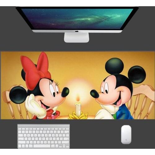 Mickey Minnie Mouse Gathering gaming Mouse pad pc mats computer mouse mat mousepad rgb gamer accessories mouse pad xxl pads anim