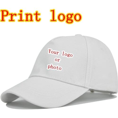 WZCX Print Logo Adjustable Baseball Cap Solid Color Unisex Shading Print Picture Spring Summer Custom Logo Dad Hat Peaked Cap