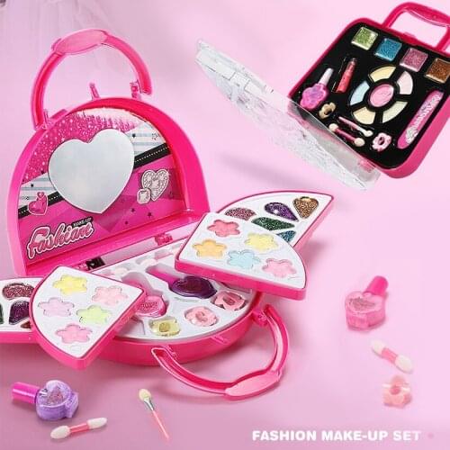 Fashion Cosmetics Box Kids Makeup Set Baby Cosmetics Girls Makeup Set Pretend Play Make up Toys For Girls Dress Up Princess Toys