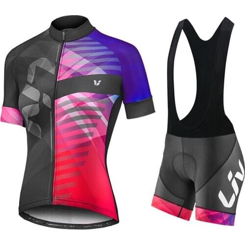 Fashion Summer Lycra Cycling Jersey Set LIV Women Sport Shorts 2021 Road Bike Clothing MTB Suit Female Bicycle Clothes Kit Dress
