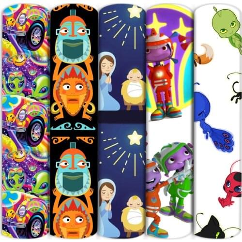 Cartoon Alien Polyester Cotton/4 way Stretch Fabric Patchwork Sewing Kid Home Textile Cloth Quilting Dress Curtains,c16835