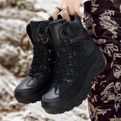 Man Boots with Military Type for Men Combat Shoes Infantry Tactical Boots Waterproof Army Shoes Autumn and winter mens boots