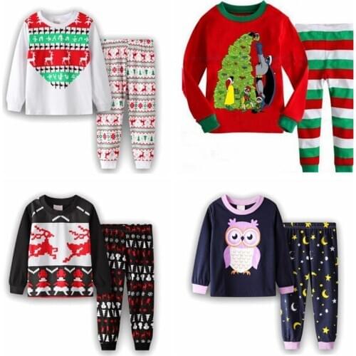 Newest Kids Christmas Pajamas For Boys Pyjamas Toddler Sleepwear Baby Children Girl Enfant Pjs Dinosaur Pijamas Sets Nightwear