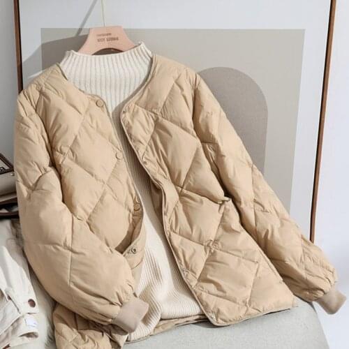 2021 NewUltra Light Down Jacket Women Winter Jacket Ladies Long Sleeve High Quality White Down Coat Warm Parkas Female Outwear