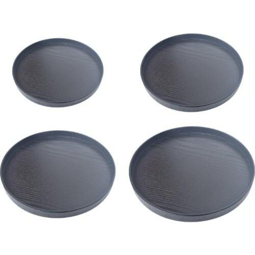 New Wood Tea Tray Round Shape Coffee Snack Food Meals Serving Tray for Kitchen Party