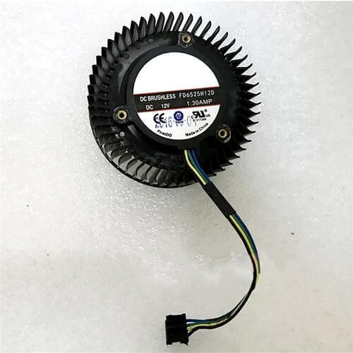 Graphics Card Turbo Cooling Fan FD6525H12D 12V 1.30A Replacement High Quality Graphics Card Fan