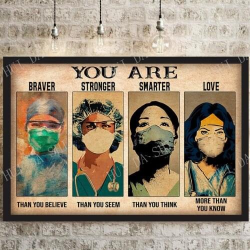 Nurse Poster - You Are Nurses, Nurse Life Art Print, Proud Nurse Wall Art, Gift For Nurse, Vintage Nurses Poster, Best Gifts