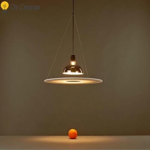 Post-modern Designer LED Pendant Lights Lighting Nordic Restaurant Living Room Hanging Lamps Flying Saucer Decor Pendant Lamp