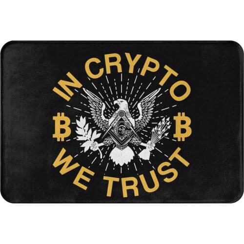 Bitcoin Crypto Miners Meme Non-slip Doormat IN CRYPTO WE TRUST Eagle Bath Kitchen Mat Welcome Carpet Indoor Modern Decor