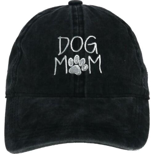Printed Love Paw Dog Mom Baseball Cap Hat Adjustable