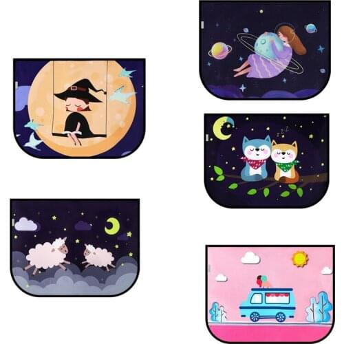 SAFEBET Car Styling Universal Magnetic Sun Shade Cover Protect Curtain Cute Cartoon Side Window Sunshade Cover for Baby
