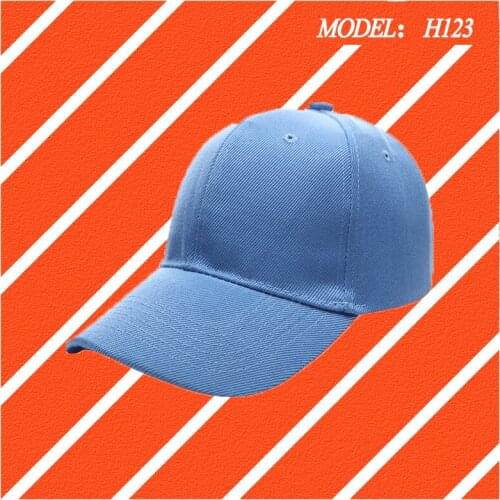 Wool clear cloth curved tongue six-piece cap unchanged shape adjustable cap baseball cap H123